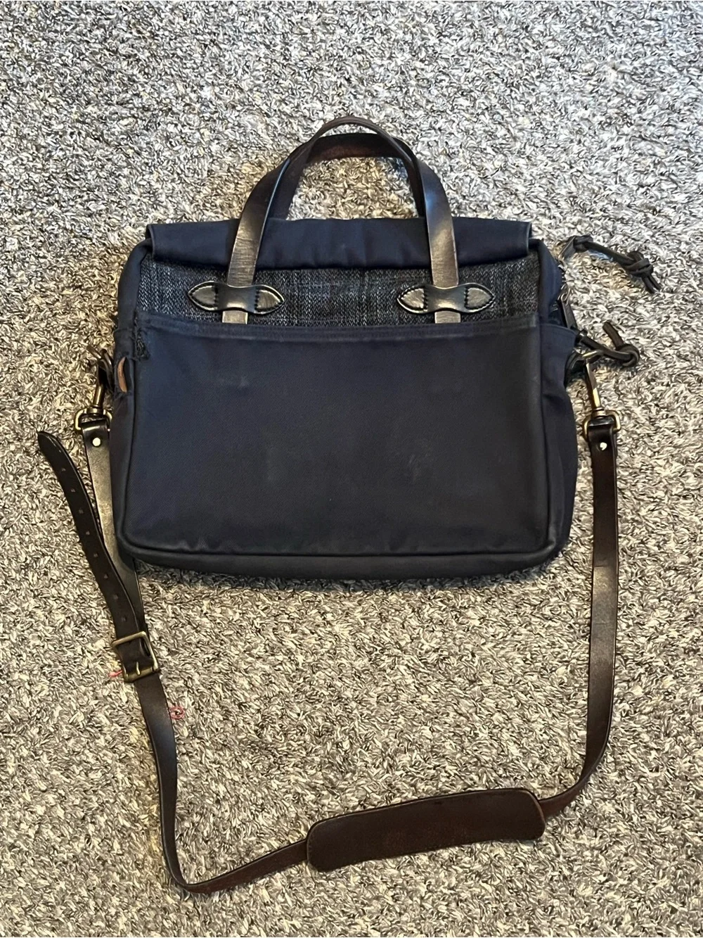 Original Filson Navy Tweed Briefcase